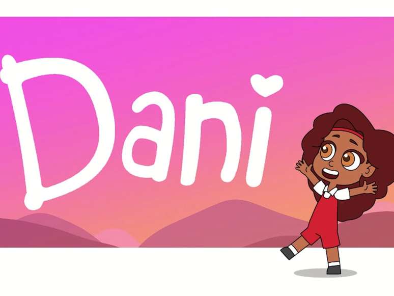 Imagem mostra a personagem do desenho e o nome dela escrito "Dani"