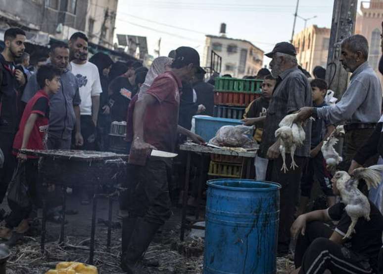 Palestinos em Gaza vêm sofrendo com escassez de alimentos e água potável