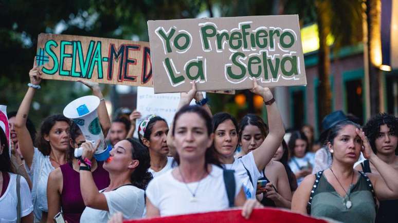 Decisão de mudar rota e entrar na selva gerou inúmeros protestos contra projeto