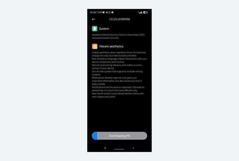 Atualização foi liberada para o Redmi Note 12S no programa de testes da Xiaomi (Imagem: Reprodução/Xiaomiui)