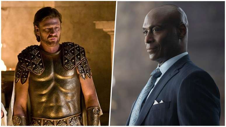 Sean Bean e Lance Reddick no papel de Zeus (Imagem: Divulgação/Fox e Disney+)