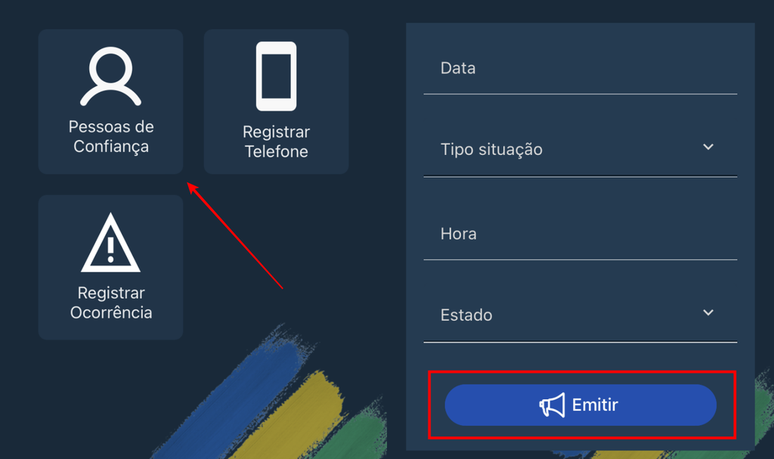 Gere um alerta no Celular Seguro Envie um alerta no Celular Seguro (Imagem: Captura de tela/Fabricio Calixto/Canaltech)