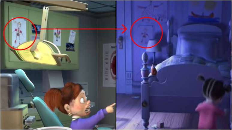 Cena de Procurando Nemo e de Monstros S.A.