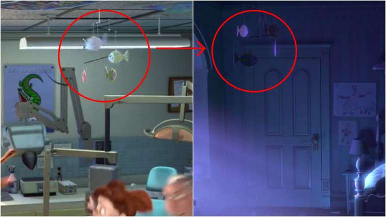 Cena de Procurando Nemo e de Monstros S.A.