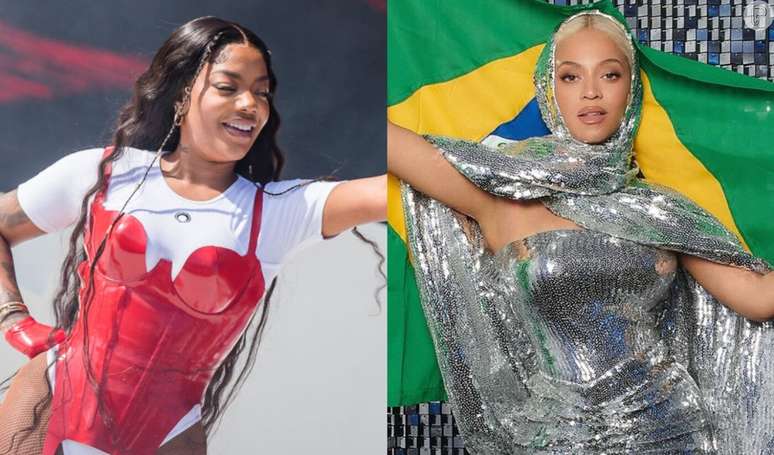 Ludmilla encontrou Beyoncé em passagem da cantora pelo Brasil.