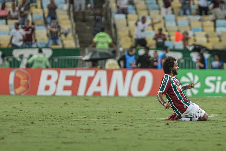 Marcelo marcó el primer gol de la final del Carioca contra Flamengo (FOTO MARCELO GONÇALVES / FLUMINENSE FC)