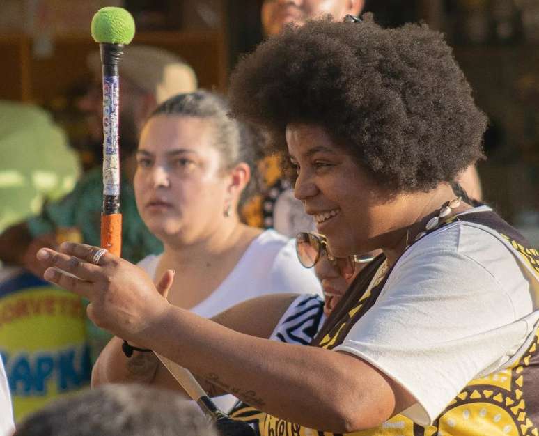 Ensaio da bateria do bloco Afro Pretinhosidade para o Carnaval em Curitiba, a capital mais preta do Sul do pa&iacute;s