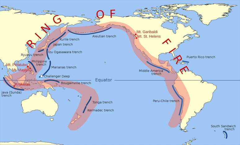 Círculo de fogo deve se formar no Oceâno Atlântico, estimam cientistas