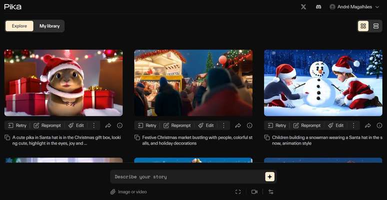 Pika promises attention to detail in its instructions for creating videos (Image: Screenshot/André Magalhães/Canaltech) Pika promises attention to detail in its instructions for creating videos (Image: Screenshot/André Magalhães/Canaltech)