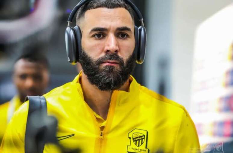 Divulgação/Ittihad Saudi Club - Legenda: Benzema já se envolveu em polêmica no Al-Ittihad, pois teve problema de relacionamento com o técnico Nuno Espírito Santo