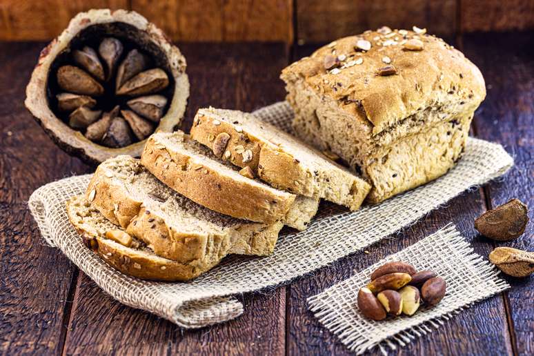 Pão integral de castanha