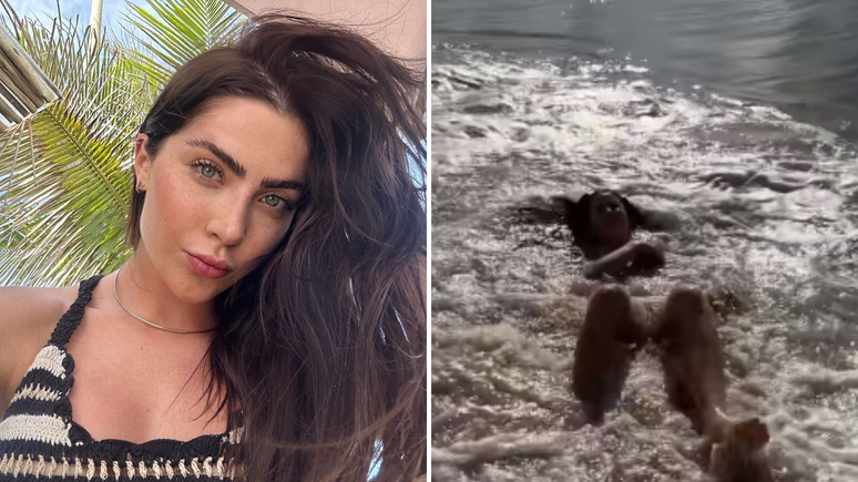 Jade Picon gets “brothered” on the beach while trying to “sex up”;  I wait