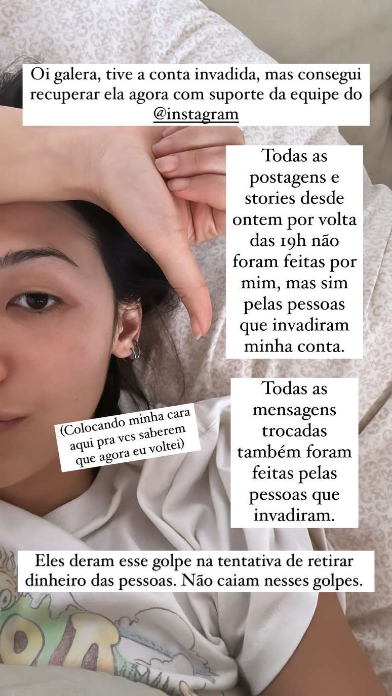 Ana Hikari tem Instagram hackeado em Golpe do Pix