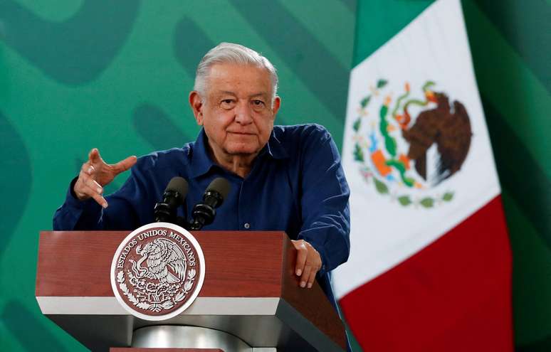 Presidente mexicano Andrés Manuel López Obrador em Acapulco 20/12/2023