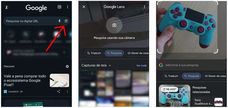 Faça a pesquisa por imagem do Google (Imagem: Captura de tela/André Magalhães/Canaltech)