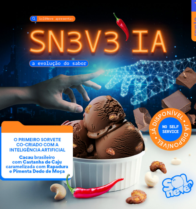 Sorveteria cria sabor com a ajuda de IA