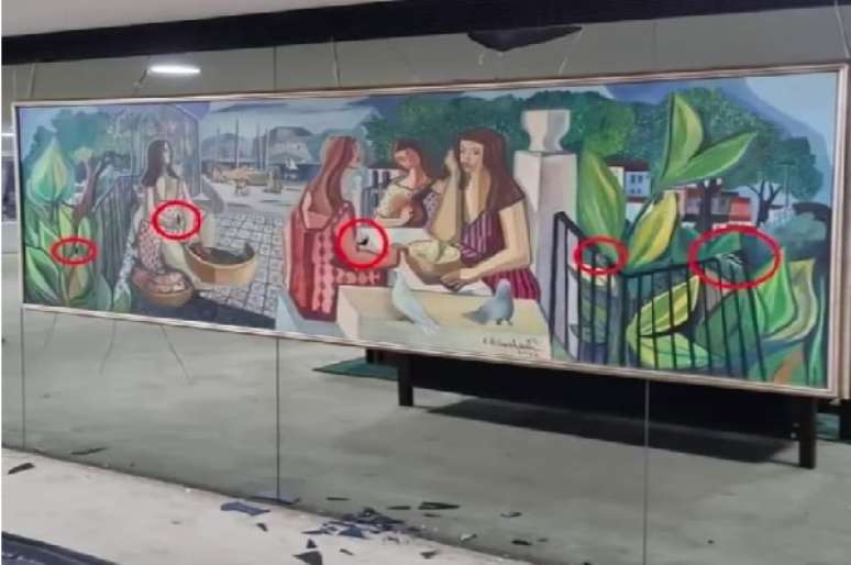 A pintura "As mulatas", de Di Cavalcanti, foi encontrada com sete rasgos|