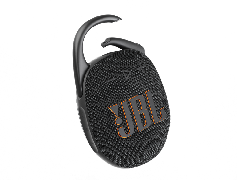 A JBL Clip 5 traz mosquetão com maior abertura para facilitar a instalação, e Bluetooth 5.3 com LE Audio e Auracast (Imagem: Divulgação/JBL)