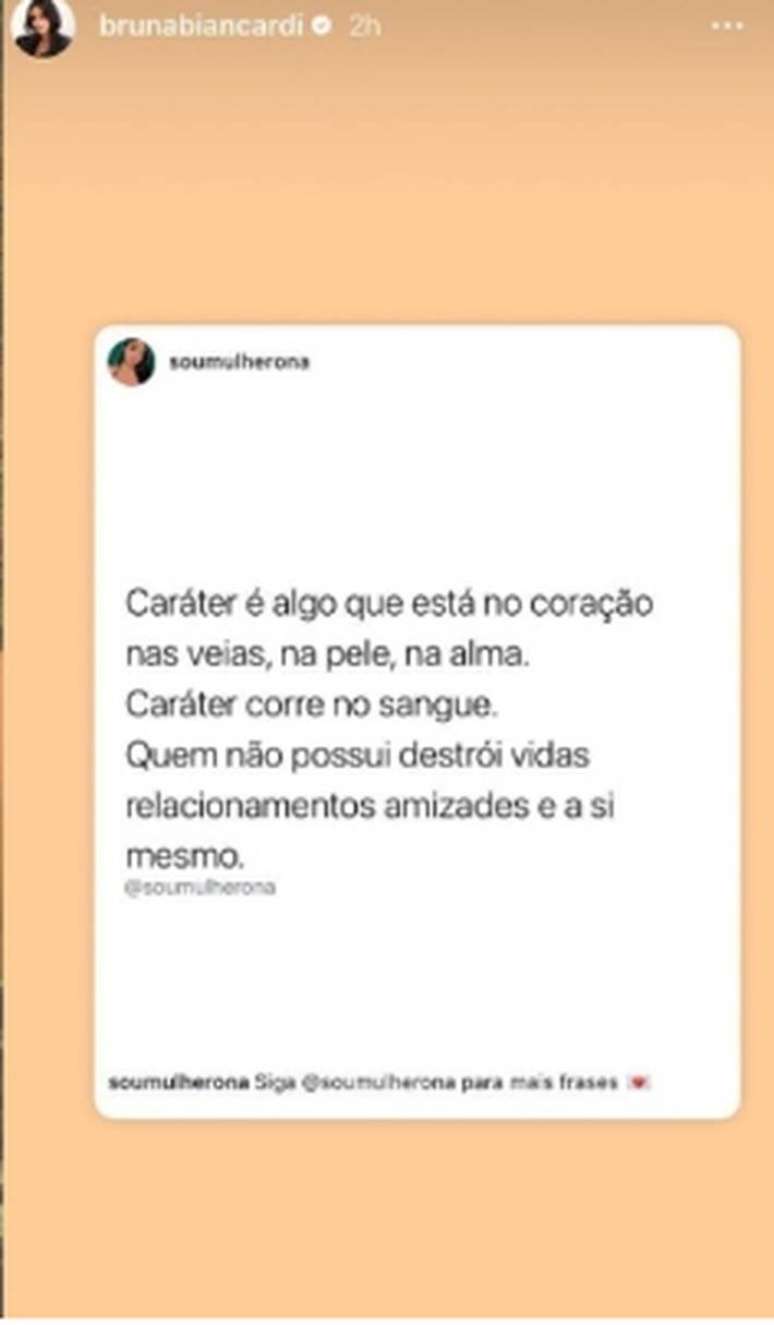 Story de Bruna Biancardi