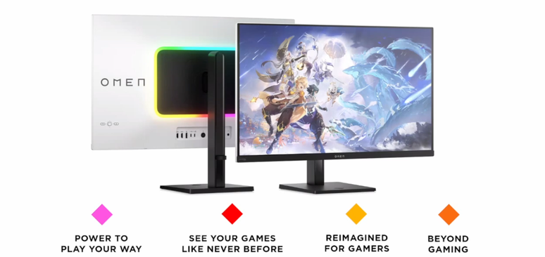 Mais do que os 240Hz para os gamers, o Transcend 32 parece um prato cheio para profissionais da área audiovisual (Imagem: Divulgação/HP)