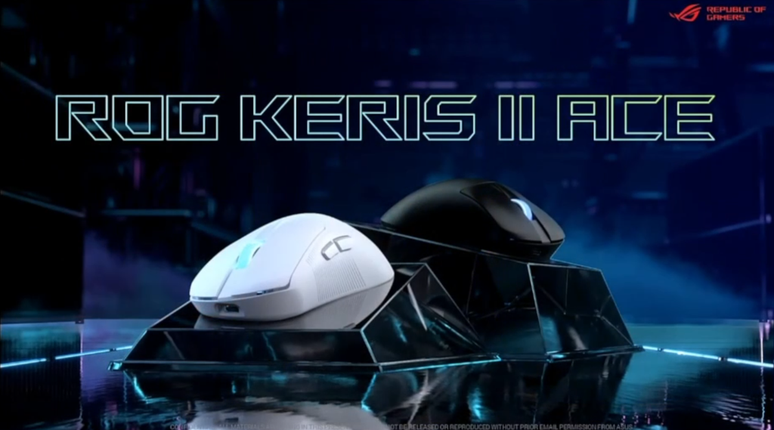 ROG KERIS II ACE was developed together with some professional gamers and is focused on FPS gamers (Image: Disclosure/ASUS ROG) ROG KERIS II ACE was developed together with some professional gamers and is focused on FPS gamers (Image: Disclosure/ASUS ROG)
