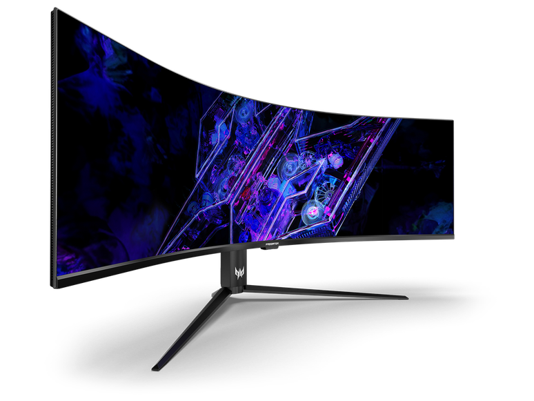 Acer Predator Z57 tem resolução Dula UltraHD e 57 polegadas. (Imagem: Acer / Divulgação)