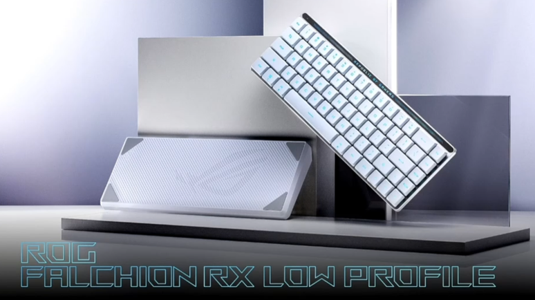 The Falchion RX also comes with a plastic cover to protect the keyboard (Image: Disclosure/ASUS ROG) The Falchion RX also comes with a plastic cover to protect the keyboard (Image: Disclosure/ASUS ROG)