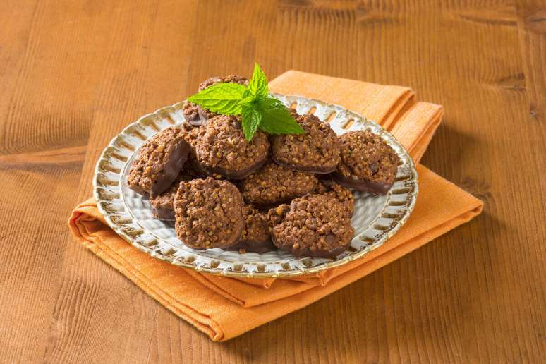 Cookie de quinoa com chocolate 