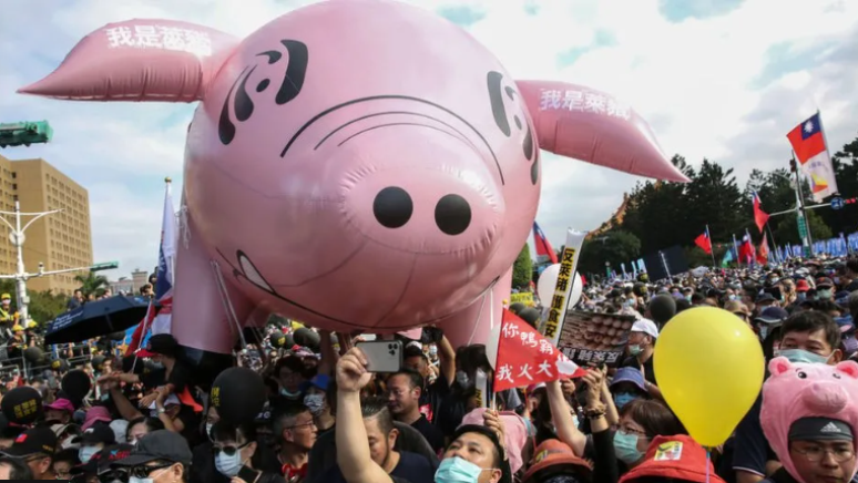 Kekhawatiran terhadap daging babi Amerika telah memicu protes di Taiwan pada masa lalu