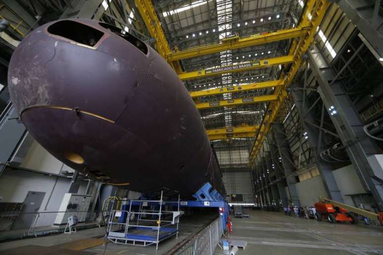O submarino Humaitá durante a construção no Rio de Janeiro