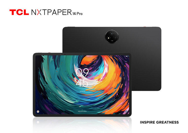 TCL NXTPAPER 14 Pro conta com especificações mais chamativas e design um pouco mais refinado (Imagem: TCL)