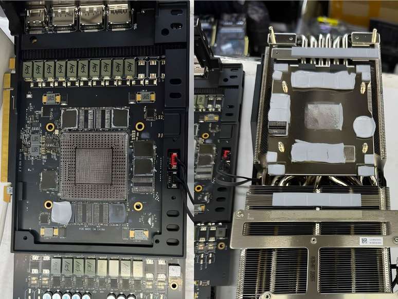 Usuário compra GeForce RTX 4090 em Hong Kong e recebe placa com PCB sem GPU e chips de memória (Imagem: HKEPC / Reprodução)