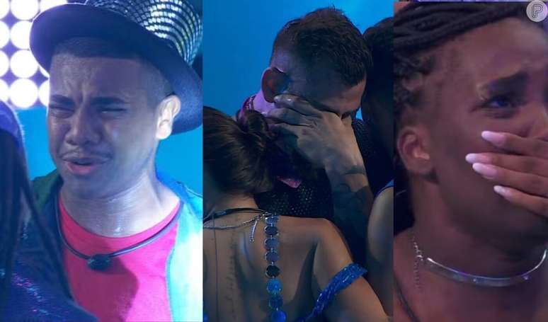 The emotion took over!  The brothers cry at the first “BBB 24” party.