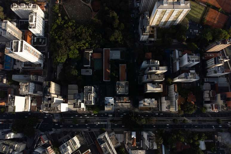 Prédios urbanos na cidade de São Paulo