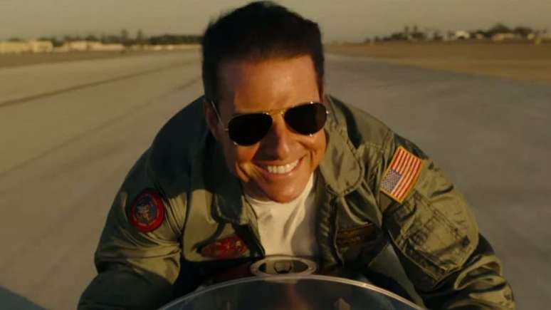 Tom Cruise e seu sorriso de um milhão de dólares em Top Gun: Maverick (Imagem: Divulgação/Paramount Pictures)