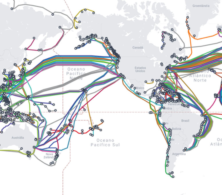 Humboldt será primeiro cabo que atravessa Oceano Pacífico e chega diretamente à América do Sul (Imagem: Captura de tela/Submarine Cable Map)