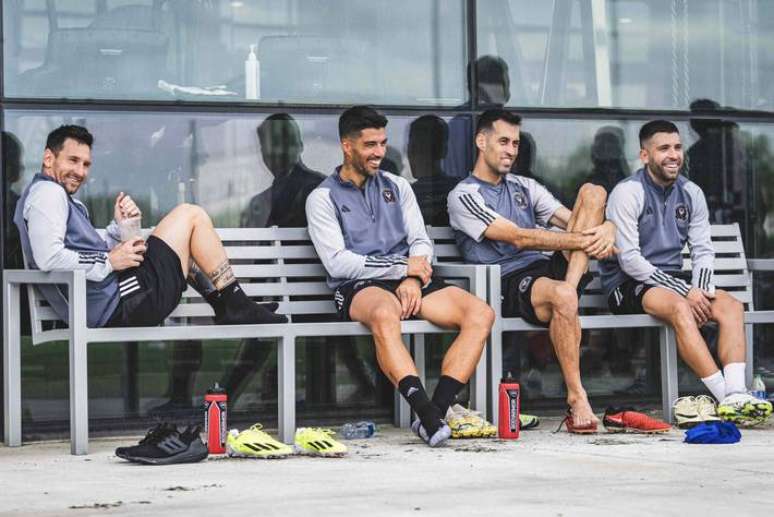 Suárez, Messi, Busquets e Alba formam quarteto que fez sucesso no Barcelona e agora estão no elenco do Inter Miami.