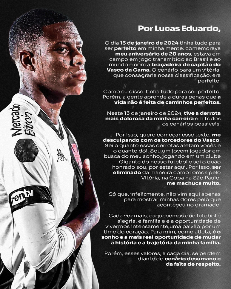 Lucas Eduardo, capitão do Vasco 