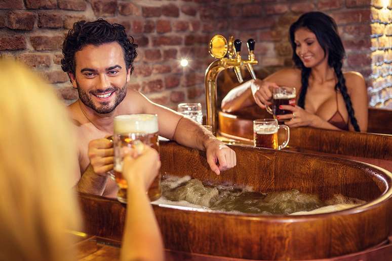 O Original Beer Spa fica em Praga, na capital da República Tcheca