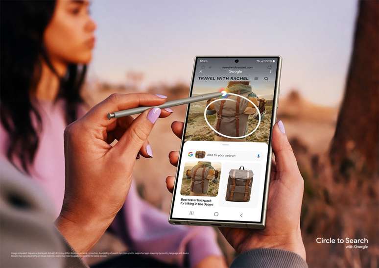 A ferramenta "Circule para Pesquisar" é resutlado de uma parceria da Samsung com o Google