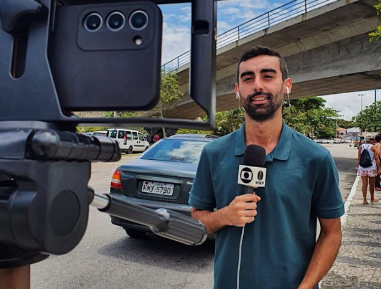 O jornalista da Inter TV, afiliada da Globo no Rio de Janeiro, João Vitor Brum