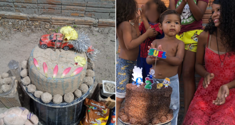 Menino de 2 anos que comemorou aniversário com bolo de areia ganha festa em Barras, no Piauí