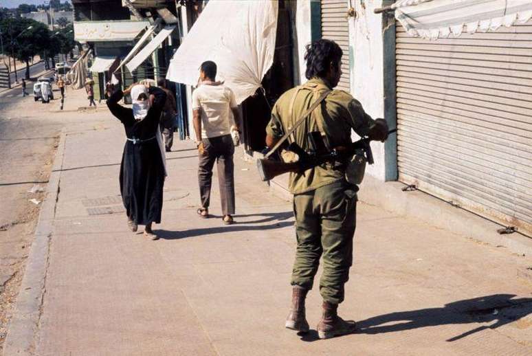 Patrulha israelense em Gaza em 1973