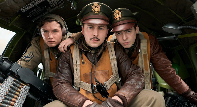 Rafferty Law, Anthony Boyle, Elliot Warren in The Lords of the Air Rafferty Law, Anthony Boyle, Elliot Warren in The Lords of the Air