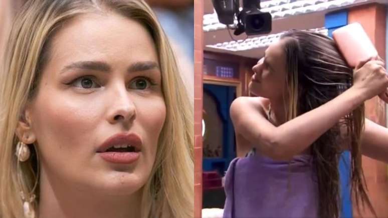 Yasmin Brunet tentou pentear o cabelo molhado no BBB