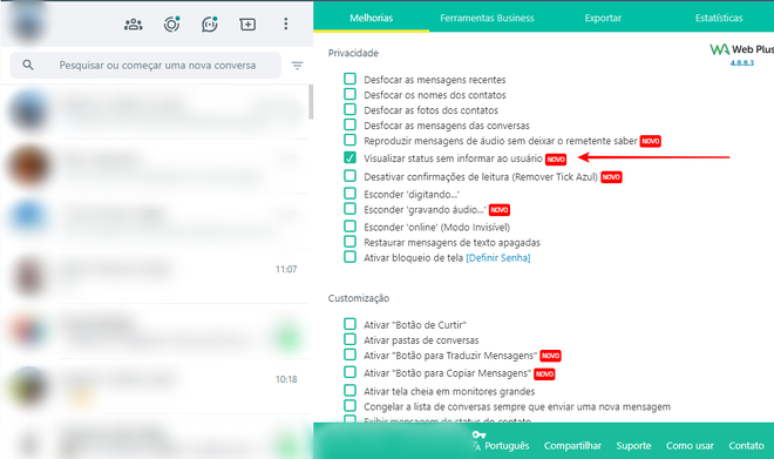 Como ver o status do WhatsApp escondido An nimo