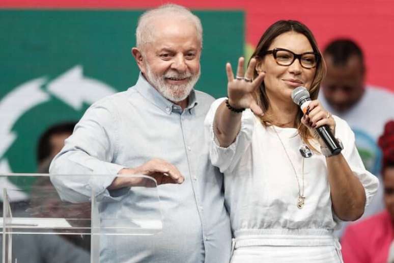 Lula e Janja em evento no fim de dezembro em Brasília