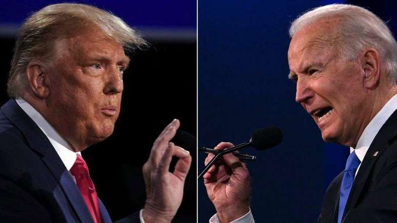 Donald Trump e o presidente dos EUA, Joe Biden, têm estilos muito diferentes