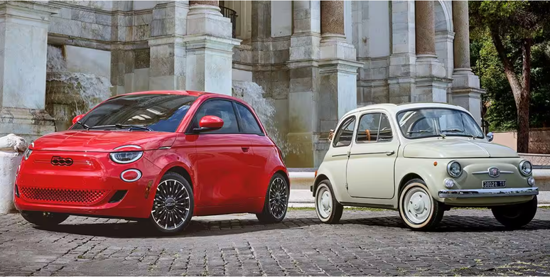 Fiat 500e e Fiat Cinquecento clássico: apelo emocional para os "oriundi" da Itália