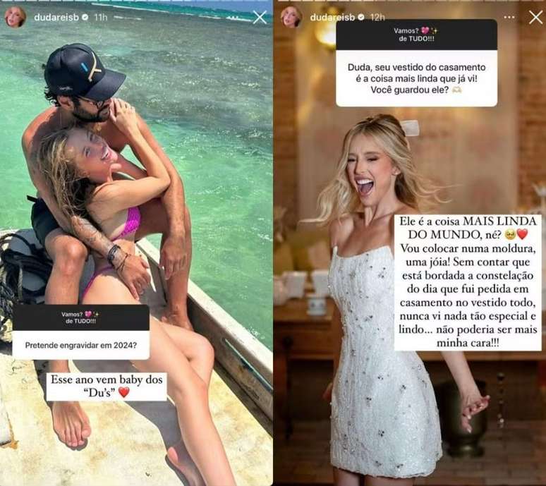 At 22 years old, Duda Reis reveals her pregnancy